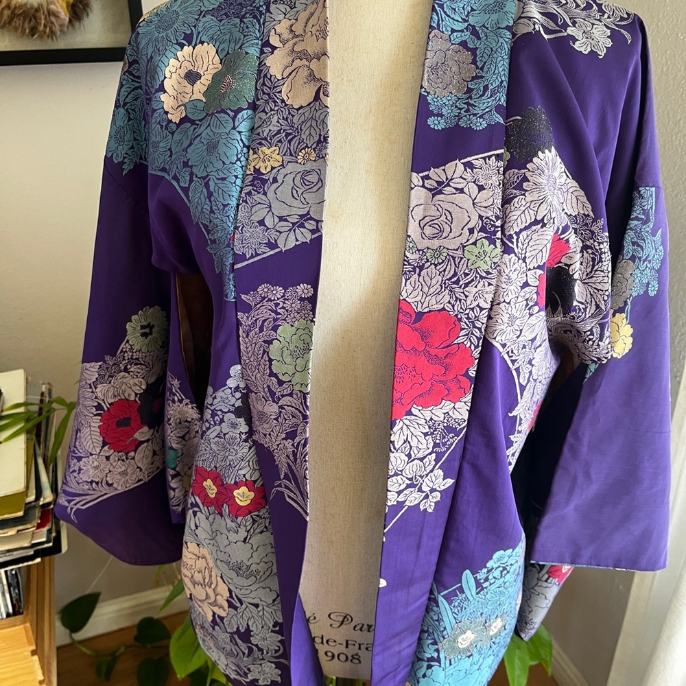 Floral Purple Kimono Jacket